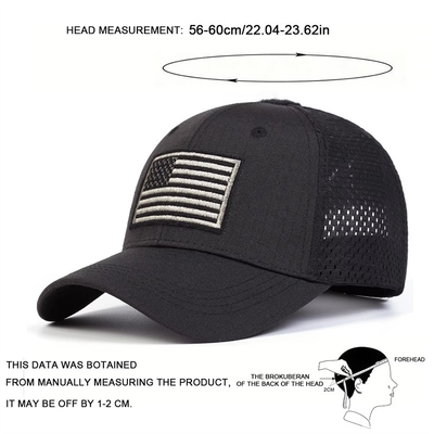 Custom bordir Konstruksi 6 Panel katun Twill Profil Trucker Cap dengan visor melengkung