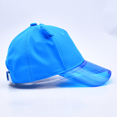 Oem Hat Factory Grosir Kualitas Tinggi 5 Panel Kids Baseball Cap Custom Transparan PVC Brim Anak Baseball Topi