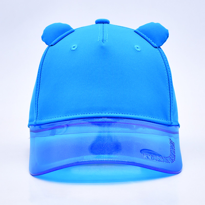Oem Hat Factory Grosir Kualitas Tinggi 5 Panel Kids Baseball Cap Custom Transparan PVC Brim Anak Baseball Topi
