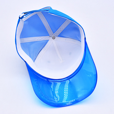 Oem Hat Factory Grosir Kualitas Tinggi 5 Panel Kids Baseball Cap Custom Transparan PVC Brim Anak Baseball Topi