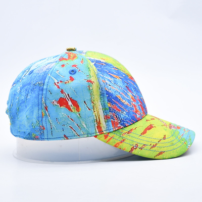 6 Panel Baseball Cap dengan Printing Logo Profile dan Visor melengkung