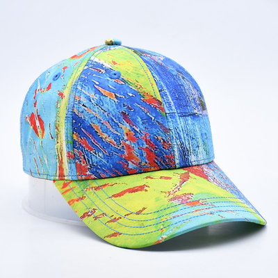 6 Panel Baseball Cap dengan Printing Logo Profile dan Visor melengkung