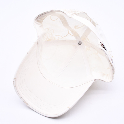 Fashion Hip Hop Curved Brim Olahraga Putih Baseball Cap Grosir Custom Baseball Hat bordir