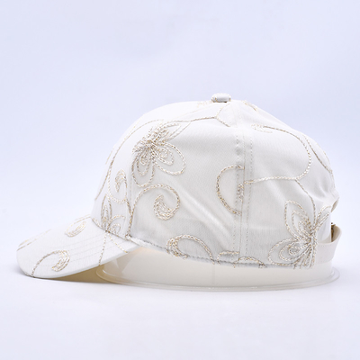 Fashion Hip Hop Curved Brim Olahraga Putih Baseball Cap Grosir Custom Baseball Hat bordir