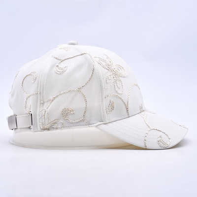 Fashion Hip Hop Curved Brim Olahraga Putih Baseball Cap Grosir Custom Baseball Hat bordir