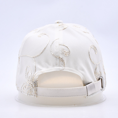 Fashion Hip Hop Curved Brim Olahraga Putih Baseball Cap Grosir Custom Baseball Hat bordir