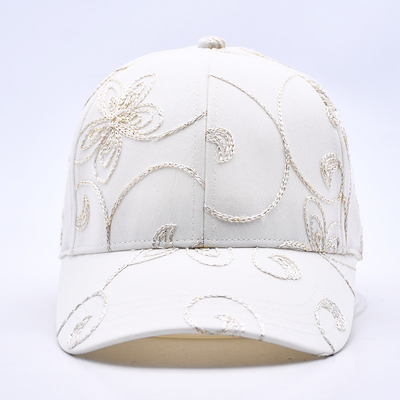 Fashion Hip Hop Curved Brim Olahraga Putih Baseball Cap Grosir Custom Baseball Hat bordir