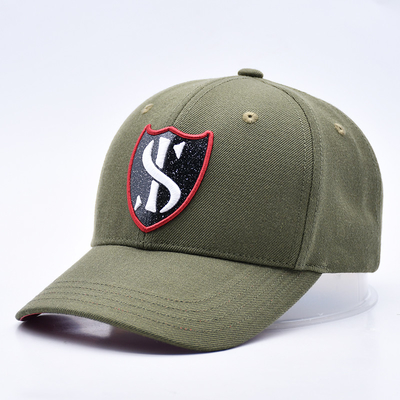 Custom Gorras Sports Supplier 6 Panel Green Baseball Cap Berkualitas Tinggi 3d bordir Baseball Hat