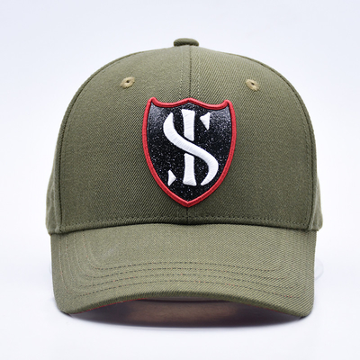 Custom Gorras Sports Supplier 6 Panel Green Baseball Cap Berkualitas Tinggi 3d bordir Baseball Hat