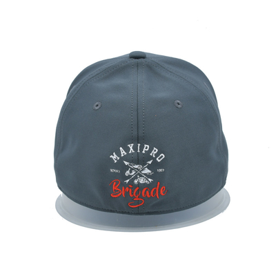 Oem Grosir 6 Panel abu-abu Elastis Baseball Hat Disesuaikan Baseball Cap Ditutup Kembali Fitting Gorras