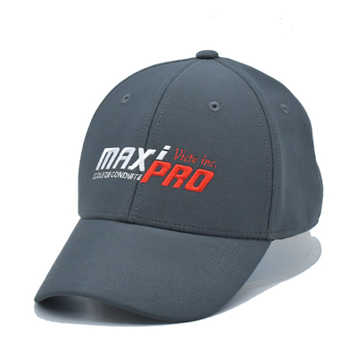 Oem Grosir 6 Panel abu-abu Elastis Baseball Hat Disesuaikan Baseball Cap Ditutup Kembali Fitting Gorras