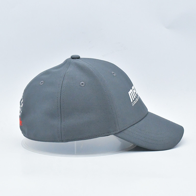 Oem Grosir 6 Panel abu-abu Elastis Baseball Hat Disesuaikan Baseball Cap Ditutup Kembali Fitting Gorras