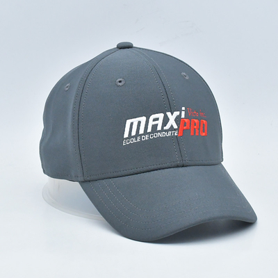 Oem Grosir 6 Panel abu-abu Elastis Baseball Hat Disesuaikan Baseball Cap Ditutup Kembali Fitting Gorras