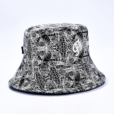 Sublimasi Cetak Ember Topi Custom All Over Cetak Ember Topi Pola Logo bordir Untuk Wanita