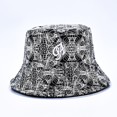 Sublimasi Cetak Ember Topi Custom All Over Cetak Ember Topi Pola Logo bordir Untuk Wanita