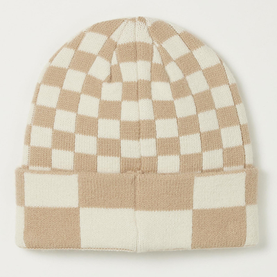 Wanita Pria topi musim dingin modis cetak Beanie dirajut lembut hangat Slouchy tengkorak topi Y2k Beanie