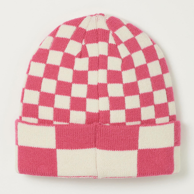 Wanita Pria topi musim dingin modis cetak Beanie dirajut lembut hangat Slouchy tengkorak topi Y2k Beanie