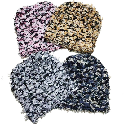 2024 New Hip Hop Balaclava Miskin Cap Berjubah Topeng Wanita Outdoor Kamuflase Fleece Fuzzy Ski Balaclava Beanie Wanita Pria Topi