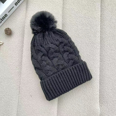 Custom All Over Print Beanies Musim Dingin Panas Peternak Beanie Rib Dipakaikan Baju Pom Pom Hat