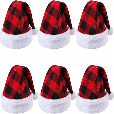 Orang dewasa Musim Dingin Plaid topi Natal Custom Dekorasi Panas Skullies Beanies Cap dirajut