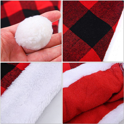 Orang dewasa Musim Dingin Plaid topi Natal Custom Dekorasi Panas Skullies Beanies Cap dirajut