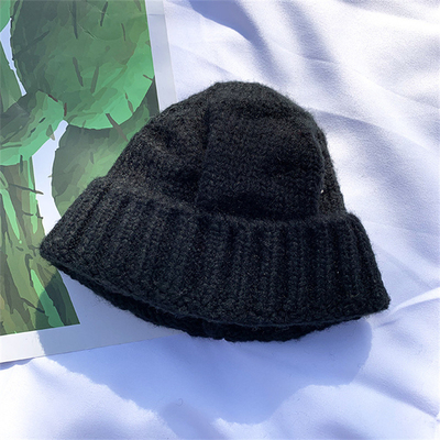 Winter Knit Beanie Hat Warm Soft Caps Outdoor Sport Casual Style Beanie yang dapat disesuaikan