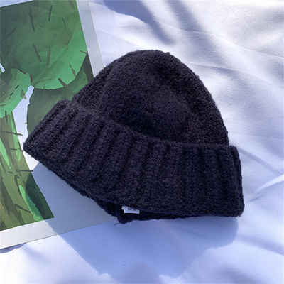 Winter Knit Beanie Hat Warm Soft Caps Outdoor Sport Casual Style Beanie yang dapat disesuaikan