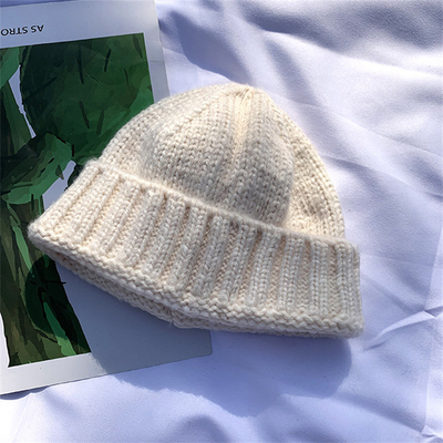 Winter Knit Beanie Hat Warm Soft Caps Outdoor Sport Casual Style Beanie yang dapat disesuaikan