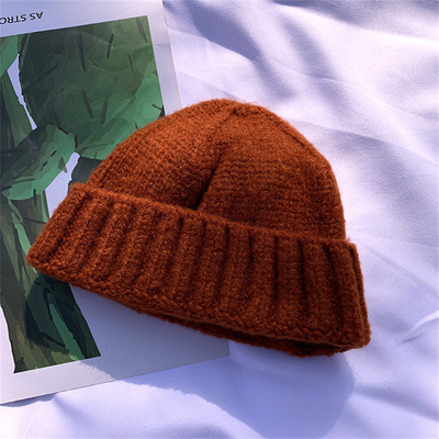 Winter Knit Beanie Hat Warm Soft Caps Outdoor Sport Casual Style Beanie yang dapat disesuaikan