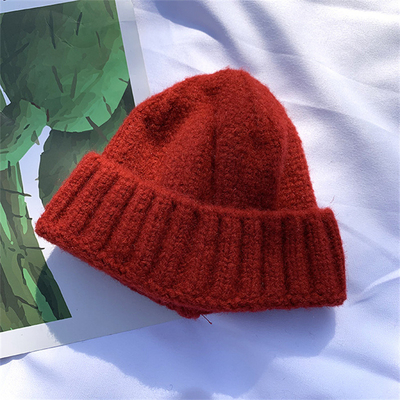 Winter Knit Beanie Hat Warm Soft Caps Outdoor Sport Casual Style Beanie yang dapat disesuaikan