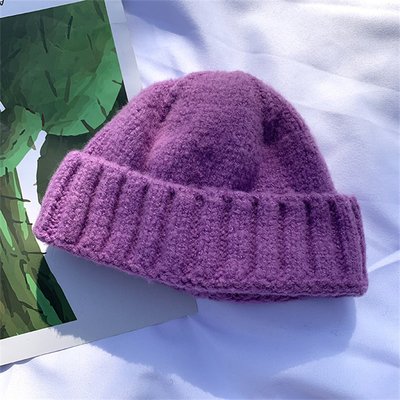 Winter Knit Beanie Hat Warm Soft Caps Outdoor Sport Casual Style Beanie yang dapat disesuaikan