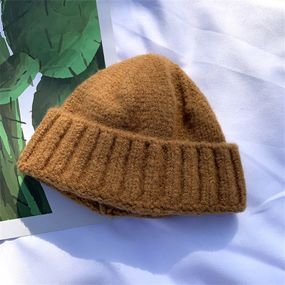 Winter Knit Beanie Hat Warm Soft Caps Outdoor Sport Casual Style Beanie yang dapat disesuaikan