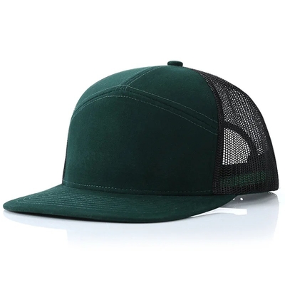 Custom Logo 7 Panel Cap Grosir Mesh Truk Topi