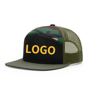 Custom Logo 7 Panel Cap Grosir Mesh Truk Topi