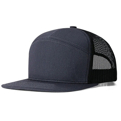Custom Logo 7 Panel Cap Grosir Mesh Truk Topi