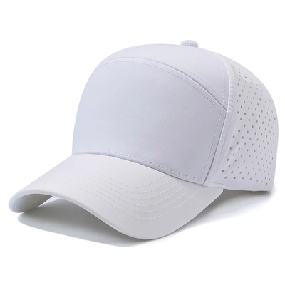 Logo Kustom Topi Bisbol Lubang Potong Laser Topi Olahraga Tahan Air Berlubang