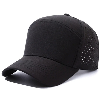 Logo Kustom Topi Bisbol Lubang Potong Laser Topi Olahraga Tahan Air Berlubang