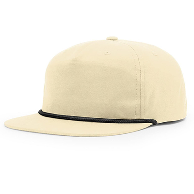 Berkualitas tinggi Flat Brim Hip Hop Topi Custom Gorras 5 Lima Panel Tali Richardson Snapback Cap Topi Untuk Pria