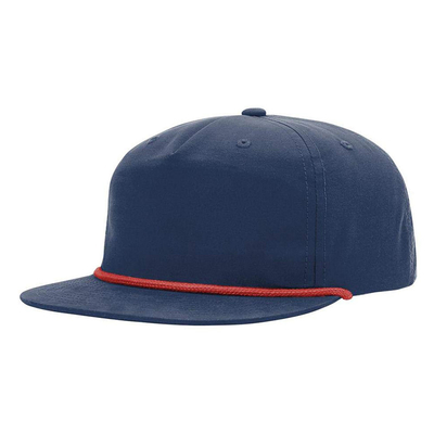 Berkualitas tinggi Flat Brim Hip Hop Topi Custom Gorras 5 Lima Panel Tali Richardson Snapback Cap Topi Untuk Pria