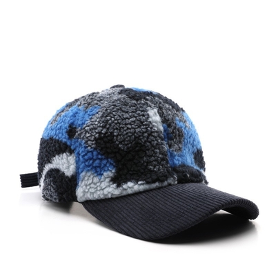 Musim Gugur Musim Dingin Pria Dan Wanita Panas tebal Kamuflase Corduroy Baseball Cap Custom Dewasa Musim Dingin Wol Fashion Baseball Topi Topi