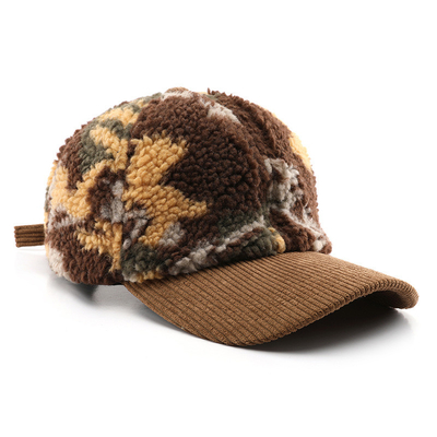 Musim Gugur Musim Dingin Pria Dan Wanita Panas tebal Kamuflase Corduroy Baseball Cap Custom Dewasa Musim Dingin Wol Fashion Baseball Topi Topi