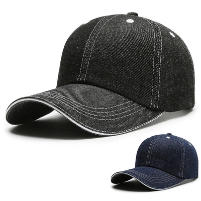 Kap Baseball 6 Panel dengan mahkota profil tinggi dan desain tidak terstruktur