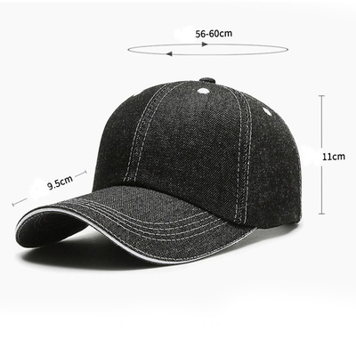 Kap Baseball 6 Panel dengan mahkota profil tinggi dan desain tidak terstruktur
