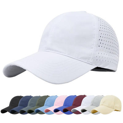 Kualitas Tinggi Katun Poliester 6 Panel Sport Cepat kering Baseball Cap Trucker Adjustable Snapback Baseball Hat