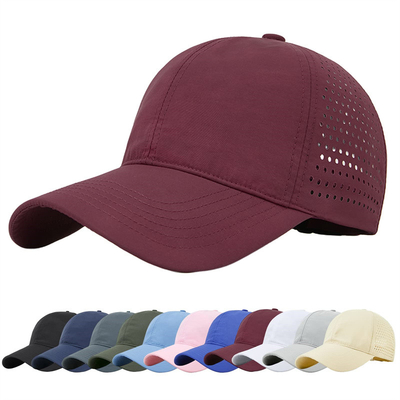 Pria Cepat Kering Bernafas Sport Baseball Cap Custom Mesh Adjustable Plain Hat Running Trucker Hat