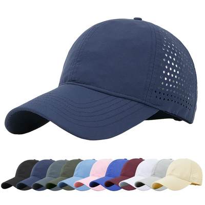 Kualitas Tinggi Katun Poliester 6 Panel Sport Cepat kering Baseball Cap Trucker Adjustable Snapback Baseball Hat