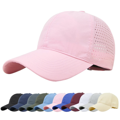 Kualitas Tinggi Katun Poliester 6 Panel Sport Cepat kering Baseball Cap Trucker Adjustable Snapback Baseball Hat