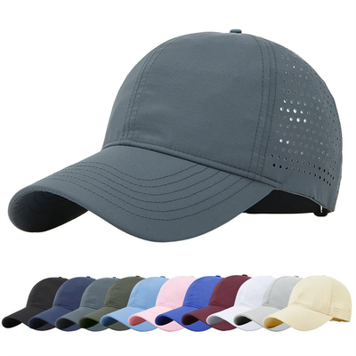 Kualitas Tinggi Katun Poliester 6 Panel Sport Cepat kering Baseball Cap Trucker Adjustable Snapback Baseball Hat