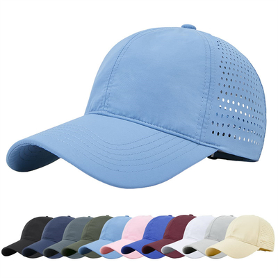 Kualitas Tinggi Katun Poliester 6 Panel Sport Cepat kering Baseball Cap Trucker Adjustable Snapback Baseball Hat