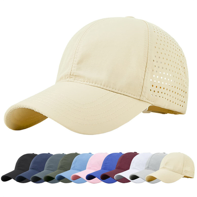 Pria Cepat Kering Bernafas Sport Baseball Cap Custom Mesh Adjustable Plain Hat Running Trucker Hat